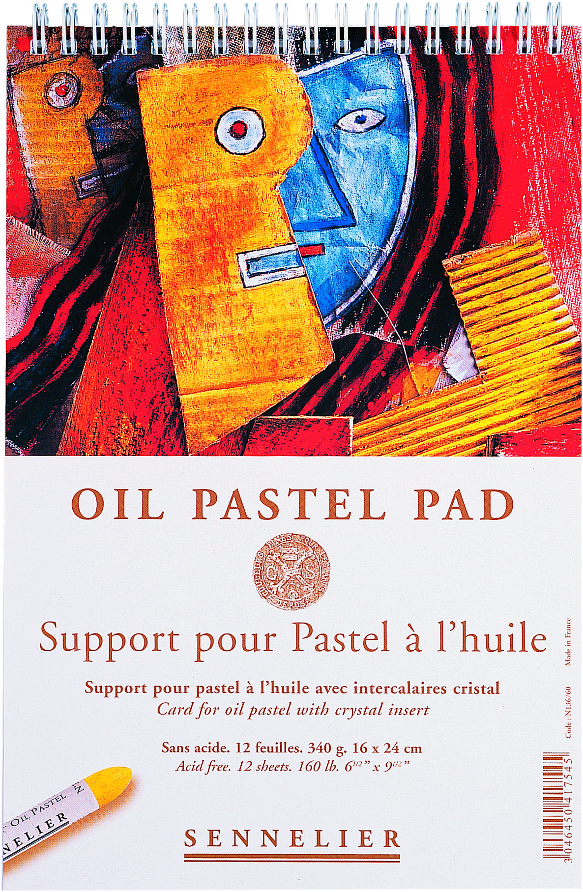 N136760-OilpastelPad16x24 Sennelier Oil Pastel Pad 340g