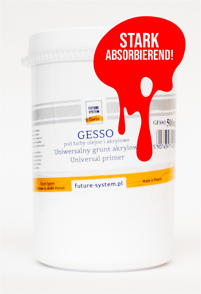 petersart-gesso-stark-absorbierend FUTURE SYSTEM Grundierung für die Acrylmalerei
