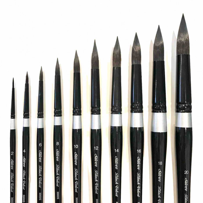 black-velvet-round-brushes_orig Silver Brush Black Velvet 3000S Round