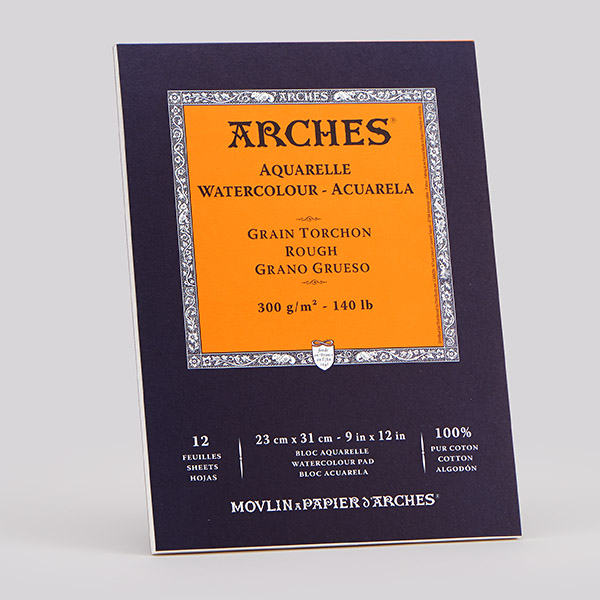 Arches Aquarellpapierblock kopfgeleimt - naturweiß 300g