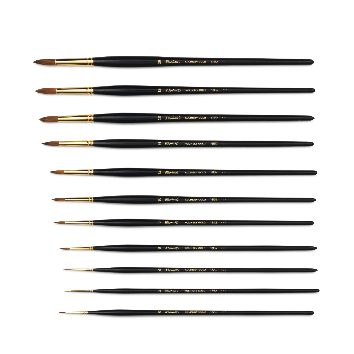 Raphael-R-Serie-1862-Kolinsky-Gold-Rundpinsel Raphael Kolinsky Gold Rundpinsel 1862
