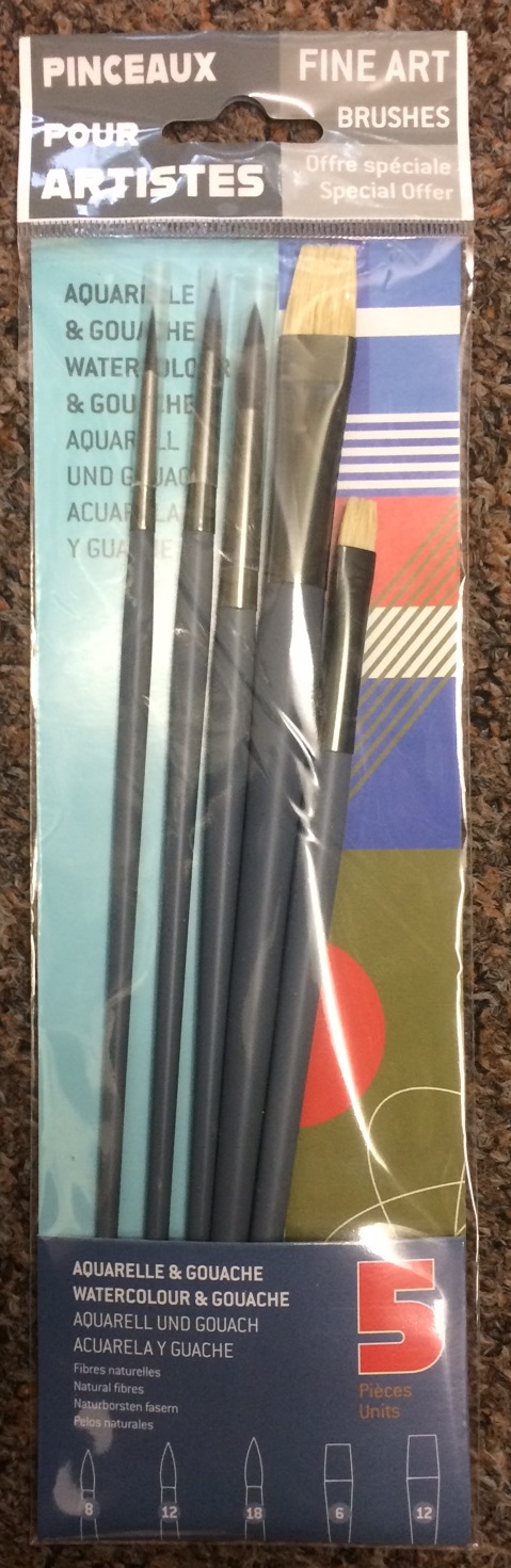 raphael-set-1 Raphael AQUARELL/GOUACHE 5 PINSEL SET mit Naturborsten